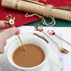 Kaffee Scoops Edelstahl Weihnachten Löffel Gabel Set Cartoon Santa Claus Elch Baum Dessert Weihnachten Party Jahr Geschirr Dekor