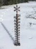 زخارف الحديقة في الهواء الطلق 24 بوصة مقياس الثلج المقياس المنزلي زخرفة الكشف عن الألوان