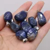 Pendant Necklaces Natural Irregular Stone Pendants Polished Lapis Lazuli Necklace Accessories For Jewelry Making Bracelet Crystal Charms