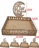 Eid Mubarak Wood Food Tray Ramadan Decoration Dinner Plate Islamic Muslim Party Supplies8901485