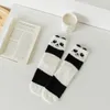 Vrouwen Sokken Cartoon Zwart Wit Pluche Panda Hond Eenvoudige Vrouw Dikke Kawaii Vloer Sok Winter Comfortabele Warme Dame