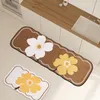 Carpets INS Flower Kitchen Mat Non-slip Entrance Doormat Home Living Room Bathroom Decor Alfombra Tapis Cuisine