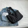 Avondtassen grote capaciteit winter schoudertas massief nylon handtassen katoen casual tote voor vrouwen mode topgreep