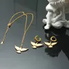 Ketting Oorbellen Set 316L Roestvrij Stalen Sieraden Voor Vrouwen Meisje Phoenix Eagle Mode Waterdichte Oor Gesp Gift Party