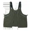 Mannen Vesten 2023 Ontwerp Mannelijke Casual Zomer Big Size Mouwloos Werken Vest Multi Pocket Vest Grote Capaciteit Satchel Jas