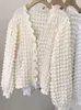 Damen Blusen Plaid Lace Edge Pearl Buckle Coat Damen Herbst Korean Style Elegants Damen Tops Short Shirt Damen Langarm