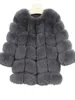 Женское зимнее пальто из искусственного меха QIUCHEN PJ8100, женское зимнее пальто из натурального меха с длинными рукавами и съемными рукавами на пуговицах, полный мех 231110