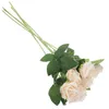 Decorative Flowers 6 Pcs Artificial Rose Home Decor Fake For Stems Plastic Faux Arrangement Prop