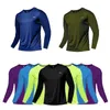 Men's TShirts Ice Silk Long Sleeve Men's Spring Thin Section Quick Dry Breathable TShirt Simple Outdoor Casual Gym Clothing Fitness Equipment 230410