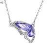 Korean fashion Dancing butterfly pendant crystal pendant necklaces boutiques foreign trade sources women jewelry C014