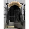 Women's winter down jacket with fur collar and hood, outdoor warm coat, designer brand clothing, men's and women's fashion parka, couple's thickened coat