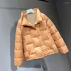 Trench da donna 2023 Autunno Inverno Colletto alla coreana Piumino da donna Manica lunga 90% Ultraleggero Plus Size Cappotto sottile Capispalla da donna