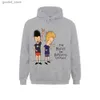 Moletom Com Capuz Masculino Moletons Homens JackeSweatshirt Rock Music Beavis e Butthead Juventude Sportswear Algodão Grande Mens Oversized Harajuku Hoodies Personalizado Q231110