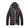 Hommes vers le bas hiver chaud Parkas vestes hommes mode décontracté droit grande taille solide Jcakets haute qualité coton manteau
