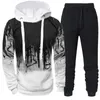 Heren trainingspakken lente herfst 2 stuks pak sweatshirt splash hoodies trainingspak broek casual fitness mannelijke sportkleding S 4Xl herenkleding 231110