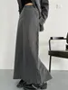 Zweiteiliger Kleid Eam Halbbody Rock grau gestreift große Größe Stücke Anzug Anzug Anzug Langarm Frauen Fashion Spring Herbst 2023 1D802 230410