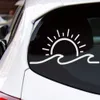 Yeni 1/2pcs Araba Kişilik Yaratıcı Çıkartmalar Güneş Dalga Penceresi Çıkartmaları Vinil Kapı Yan Pencere Çıkartmaları Evrensel Dekoratif Aksesuarlar