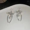 Ожерелье и серьги, комплект ожерелья-цепочки, модный бант, идеальный подарок для любителей моды Y08E