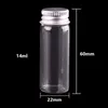 100pcsサイズ7ml透明ガラス香水スパイスボトル銀ねじキャップ付き小さな瓶バイアルDIYクラフト