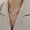 Bijoux en titane épais pour hommes et femmes, chaîne en acier inoxydable, collier ras du cou en or pour Couple