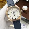 Wrist Watches for men 2023 mens Watches All dials work Quartz Watch High Quality Top Luxury Brand Chronograph Clock Iw Fashion leather Strap Montre de luxe Type one