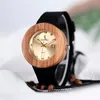 Armbandsur Wood Watch Women Quartz armbandsur Relogio Feminino Soft Leather Band Fashion Ladies Watches DropWristwatches WristwatchesWrist