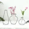 Vases JX-LCLYL minimaliste abstrait fer séché fleur vase ligne plante support créatif décor à la maison