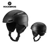 Skihelme ROCKBROS Skihelm Integral geformter Skihelm Sportsicherheit R Rennradhelm Schneemobilschutzzubehör 231109