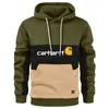 2023 Herbst Winter Herren- und Damenmode-Hoodies Nordamerikanische High Street-Marke Carharthoodie Neues Farbblock-Pullover-Label Loose Large 616m