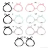 Charm Armbanden 2 Stuks Vriendschapsarmband Bijpassende Hart Polsband Voor Vrouwen Mannen Magneet Set BFF Vrienden Touw Drop