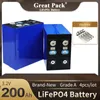 Lithium Iron Phosphate 4PCS 3.2V 200AH Battery Cell Rechargeable 100% Full Capacity LiFePO4 Deep Cycle Solar Power Bank for RV