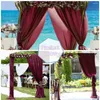 Decorazione per feste Sfondo di nozze Drappeggio Tenda Compleanno Fase Sfondo Arco fai da te Tessuto in chiffon Drappeggio