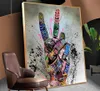 V Gesture Victory Picture Inspiring Wall Poster e stampe Graffiti Street Art Canvas Wall Art Painting per soggiorno Cuadros183306123