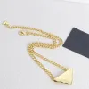 Designer Mens Necklace Women Triangle Letters Love Necklaces Trendy Men Gold Cool Street Womens Punk Pendant Necklaces P Ladies Chains Luxury Jewlery 2311102D