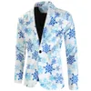 Herenpakken Blazers Merk Slanke Kerst 3D-geprint Driedelig jasje Broek Broeken Vestsets Promfeest Toneelkostuums 231110