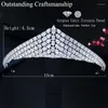 Fermagli per capelli ThreeGraces Brillante Cubic Zirconia Pietra Tiara da sposa Corone da donna Per la sposa Accessori Gioielli per feste HA114