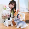 Animaux en peluche en peluche longues oreilles réaliste lapin en peluche jouet réaliste Animal en peluche poupée jouets pour enfants filles cadeau d'anniversaire décor de chambre R231110