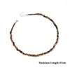 Brincos de colar de colar de contas de pedra natural irregular para mulheres pulseira de lasca de cascalho