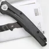 0707CF Coltello pieghevole Flipper 20CV Stone wash Blade Cuscinetto a sfere Apertura rapida Tasca EDC Coltelli per cartelle regalo con scatola al dettaglio