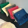 Scarves Korea Classic Fashion High Quality Women Men's Wool Blend Scarf Thicked Solid Color Sticked Shawl Filt Cashmere Wrap Warm 231108