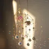 Garden Decorations Crystal Wind Chime Moon Dream Catchers Windbell Hanging Ornament Home Wall Decor