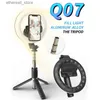 Selfie Monopods Wireless bluetooth foldable selfie stick tripod with LED Ring light shutter remote control for iphone IOS Android Q231110