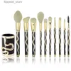 Makeup Brushes 10 PCS 3D Snake Makeup Brushes Set Cosmetic Beauty Powder Brush Concealer Eye Shadow Complete Makeup Kit Beauty Tools Q231110