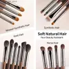 Makeup Brushes OVW 15/22 PCS Set Kit Makeup Borstes Soft Natural Goat Hair Cosmetic Beauty Brush Tools Q231110