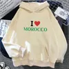 여성용 후드 마로 모로코 여성 애니메이션 한국 스타일 양털 스웨터 스트리트웨어 스웨트 셔츠