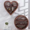 Decorative Plates Handmade Wooden Storage Racks Background Wall Display Shelve Round Heart Elliptic Bedroom Decor Hanging Durable Wholesale