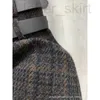 Kvinnors jeansdesigner AW22 Ny college klassisk rutig tweed ull låg stigning kjol färg design x24s