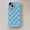 3D Steroscopic Wave Pattern Telefon dla iPhone'a 14 Plus 13 11 12 Pro Max Macarons Coverproof odporny na wstrząs przeciwny