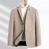 Garnitury męskie wiosenne i jesienne garnitury Business Casual Top Wool Coat Solid Kolor High End Mash