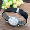 Wristwatches Black Strap Quartz Watch Bracelet Couple Creative Round Glass Dial Magnetic Heart Silver Set 2023